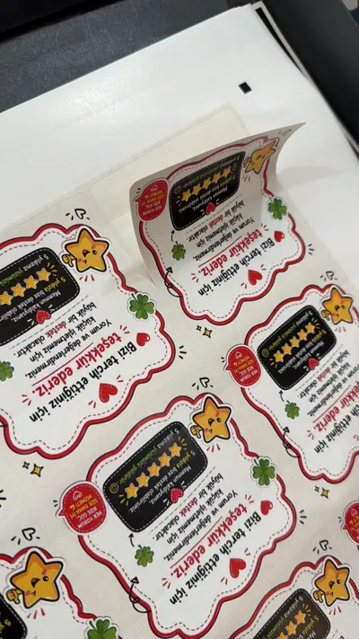 Bahçelievler İstanbul Print Center — özel kesim sticker baskısı